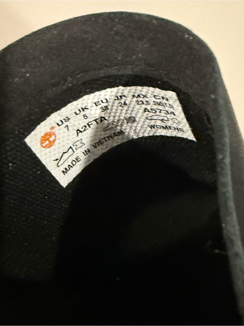Timberland Black Leather Slide Sandals with Tan Wood Heel - Picture 2 of 10